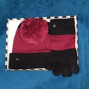 Kate Spade Winter Hat and Gloves Set
